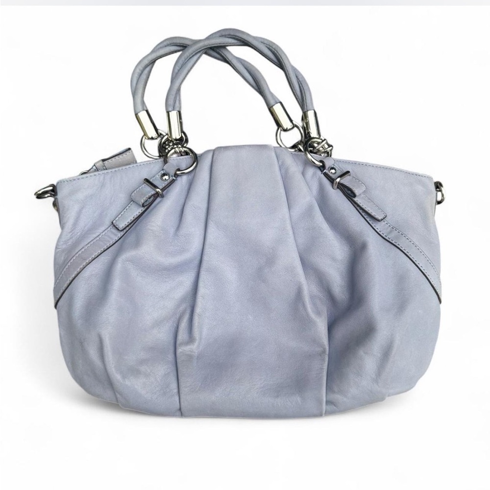 COACH (#F22563) "Madison Sophia"
Shimmery Blue Grey Pleated Leather
Satchel